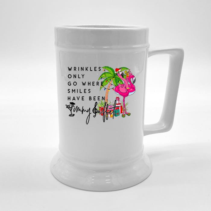 Wrinkles Only Go Where Smiles Have Been Front & Back Beer Stein