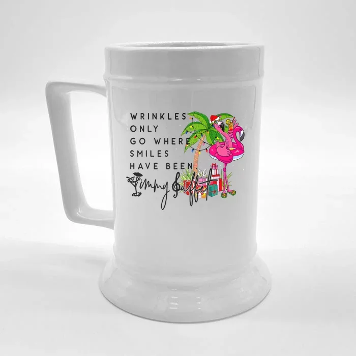 Wrinkles Only Go Where Smiles Have Been Front & Back Beer Stein