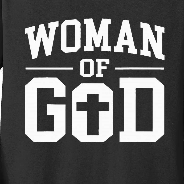 Woman Of God Kids Long Sleeve Shirt