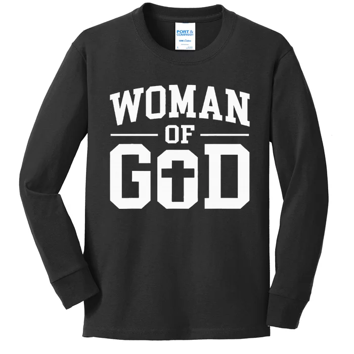 Woman Of God Kids Long Sleeve Shirt