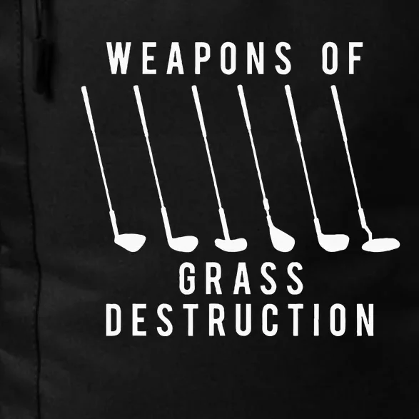 Weapons Of Grass Destruction Golf Lover Golfer Golfing Daily Commute Backpack