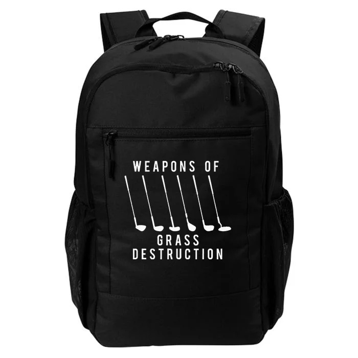 Weapons Of Grass Destruction Golf Lover Golfer Golfing Daily Commute Backpack