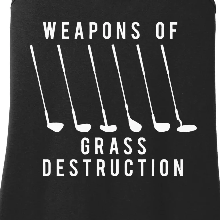 Weapons Of Grass Destruction Golf Lover Golfer Golfing Ladies Essential Tank