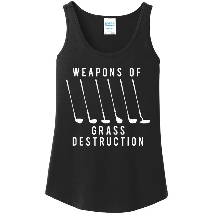 Weapons Of Grass Destruction Golf Lover Golfer Golfing Ladies Essential Tank