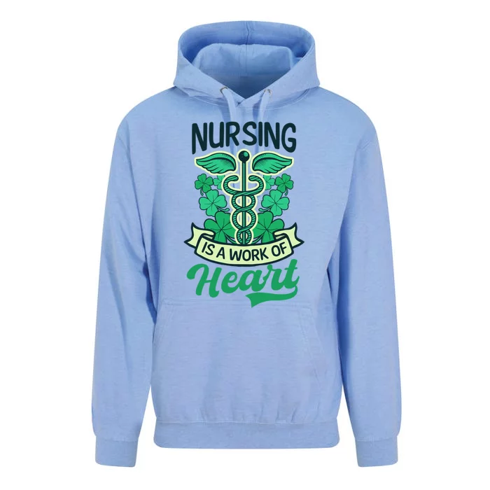 Work Of Heart Design St Patricks Nurse Gift Unisex Surf Hoodie