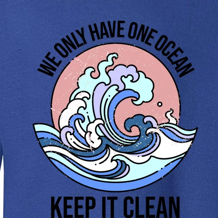 We Only Have One Ocean Climate Change Gift Toddler Sweatshirt