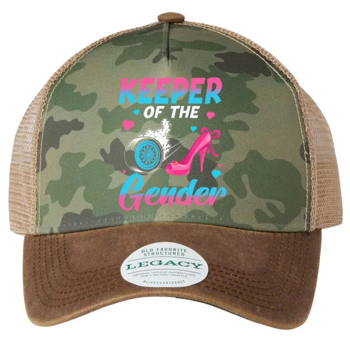 Wheels Or Heels Keeper Of The Gender Baby Reveal Party Legacy Tie Dye Trucker Hat