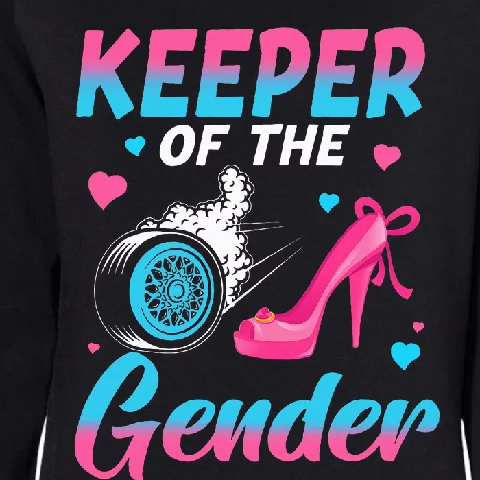 Wheels Or Heels Keeper Of The Gender Baby Reveal Party Womens California Wash Sweatshirt