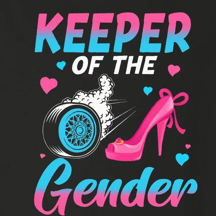 Wheels Or Heels Keeper Of The Gender Baby Reveal Party Toddler Long Sleeve Shirt