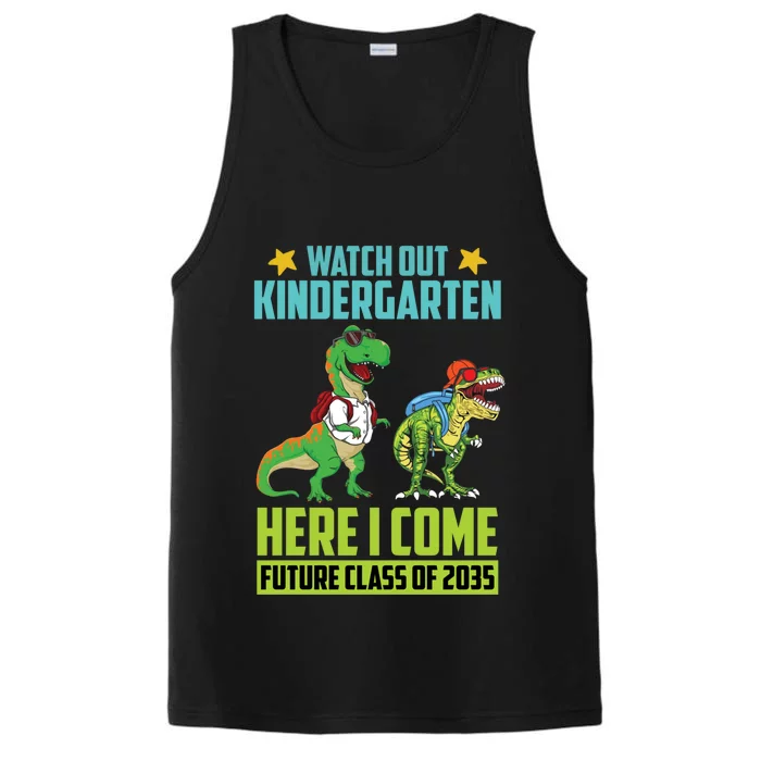 Watch Out Kindergarten Here I Come Future Class Of 2035 Gift Performance Tank