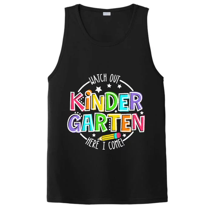 Watch Out Kindergarten Funny Back To School Performance Tank