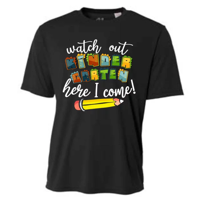 Watch Out Kindergarten Here I Come T Rex Back To School Gift Cooling Performance Crew T-Shirt