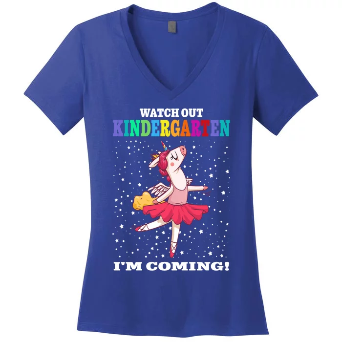 Watch Out Kindergarten Im Coming! PreKindergaten Gift Women's V-Neck T-Shirt