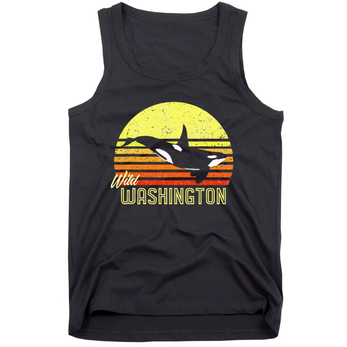 Washington Orca Killer Whale Puget Sound Marine Biologist Tank Top