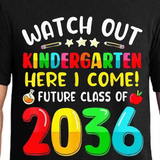 Watch Out Kindergarten Here I Come Future Class Of 2036 Kids Pajama Set