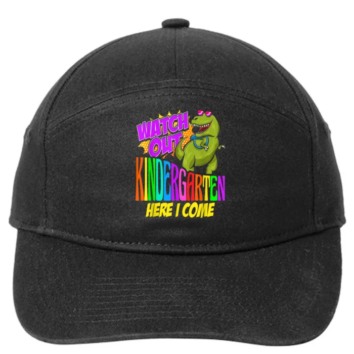 Watch Out Kindergarten Here I Come Dinosaurs Back To School 7-Panel Snapback Hat