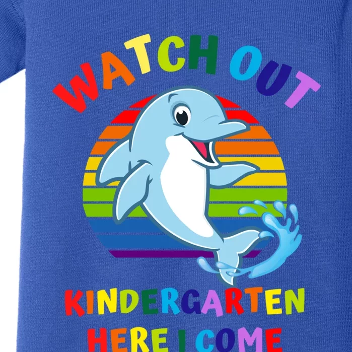 Watch Out Kindergarten Here I Come First Day Dolphin Gift Baby Bodysuit