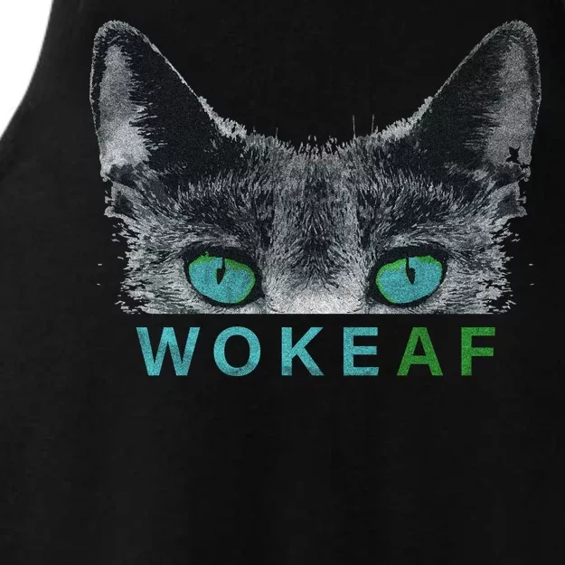 Woke AF Ladies Tri-Blend Wicking Tank