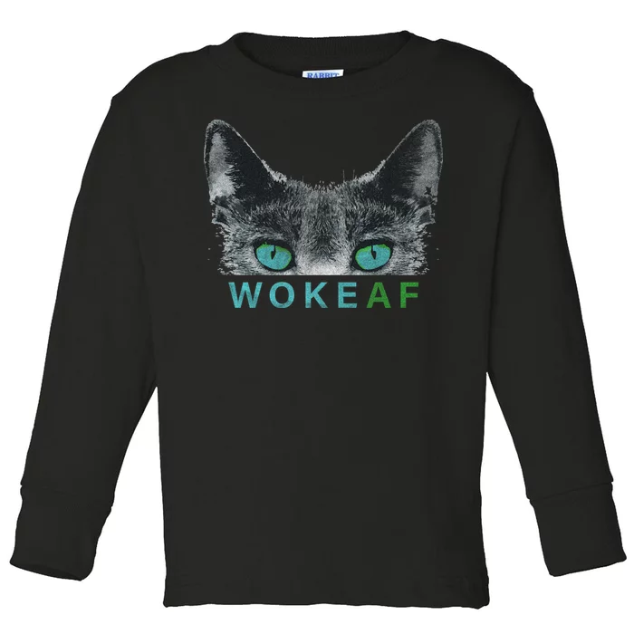 Woke AF Toddler Long Sleeve Shirt