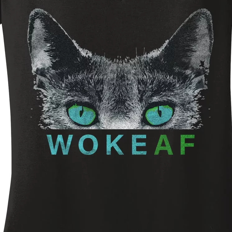 Woke AF Women's V-Neck T-Shirt