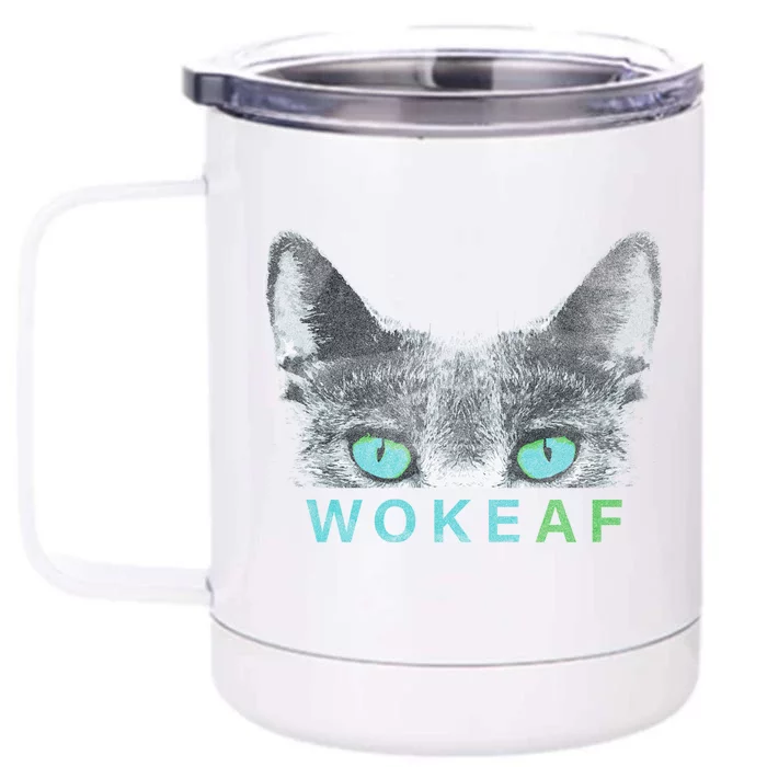 Woke AF Front & Back 12oz Stainless Steel Tumbler Cup