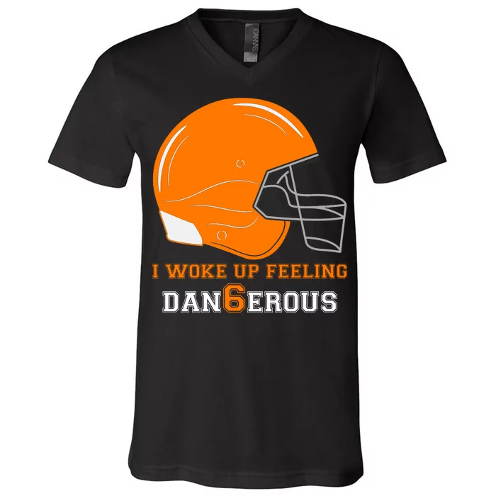 Woke Up Feeling Dan6erous (Dangerous) V-Neck T-Shirt