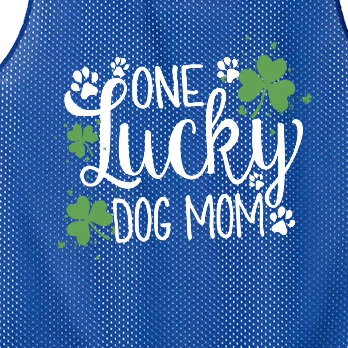 Wo One Lucky Dog Mom Gift St Patrick Day Cute Dog Mom Gift Mesh Reversible Basketball Jersey Tank