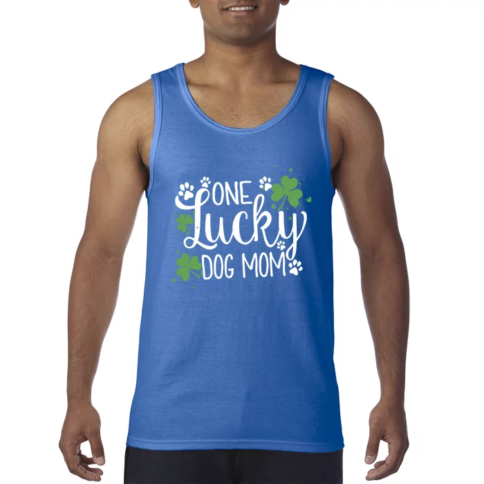 Wo One Lucky Dog Mom Gift St Patrick Day Cute Dog Mom Gift Tank Top