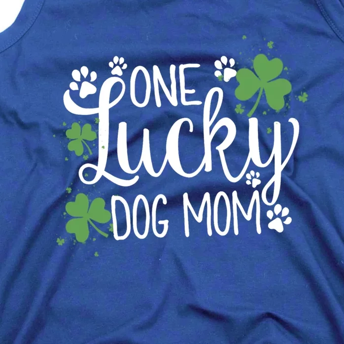 Wo One Lucky Dog Mom Gift St Patrick Day Cute Dog Mom Gift Tank Top