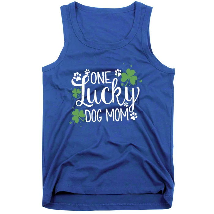 Wo One Lucky Dog Mom Gift St Patrick Day Cute Dog Mom Gift Tank Top