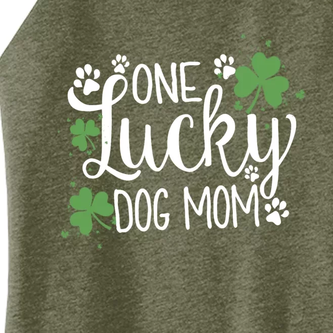 Wo One Lucky Dog Mom Gift St Patrick Day Cute Dog Mom Gift Women’s Perfect Tri Rocker Tank