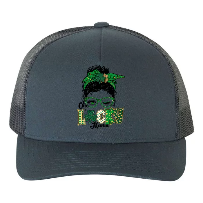 Wo One Lucky Mama St Patricks Day Mom Mother Shamrock Gift Yupoong Adult 5-Panel Trucker Hat