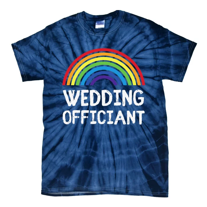 Wedding Officiant Lgbt Lesbian Gay Wedding Marriage Ceremony Tie-Dye T-Shirt