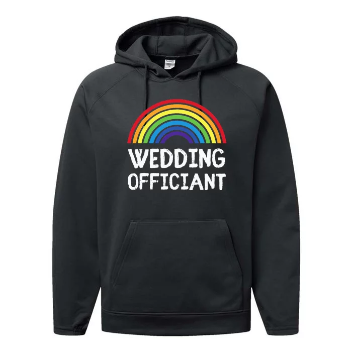 Wedding Officiant LGBT Lesbian Gay Wedding Marriage Ceremony Performance Fleece Hoodie