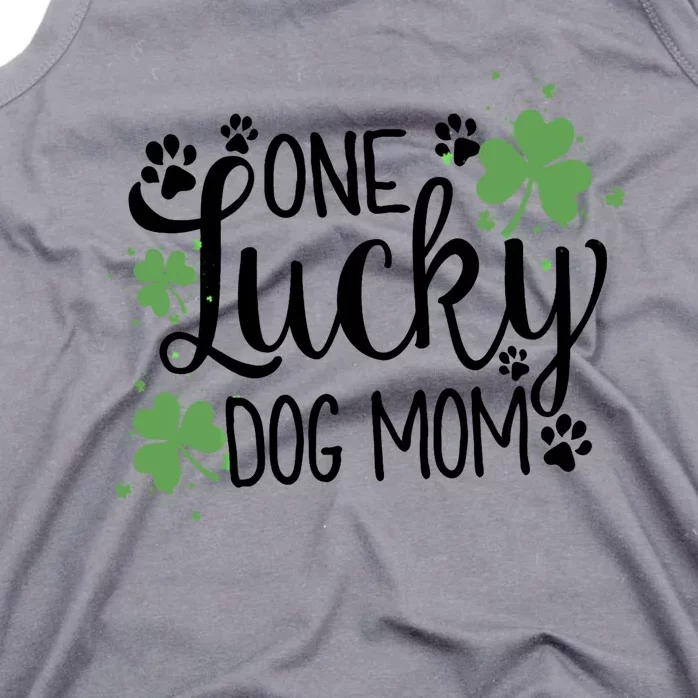 Wo One Lucky Dog Mom Gift St Patrick Day Cute Dog Mom Gift Tank Top