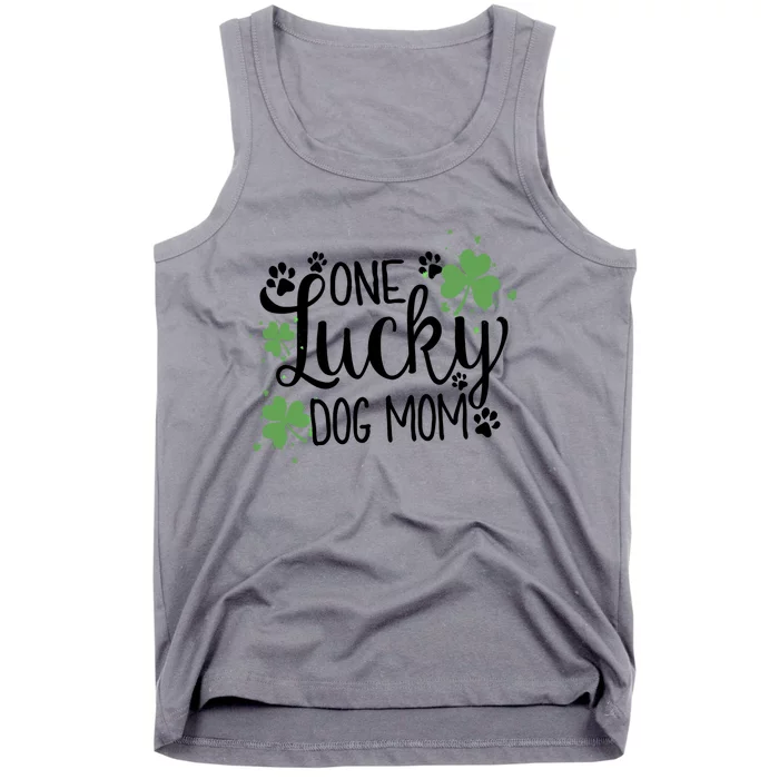 Wo One Lucky Dog Mom Gift St Patrick Day Cute Dog Mom Gift Tank Top