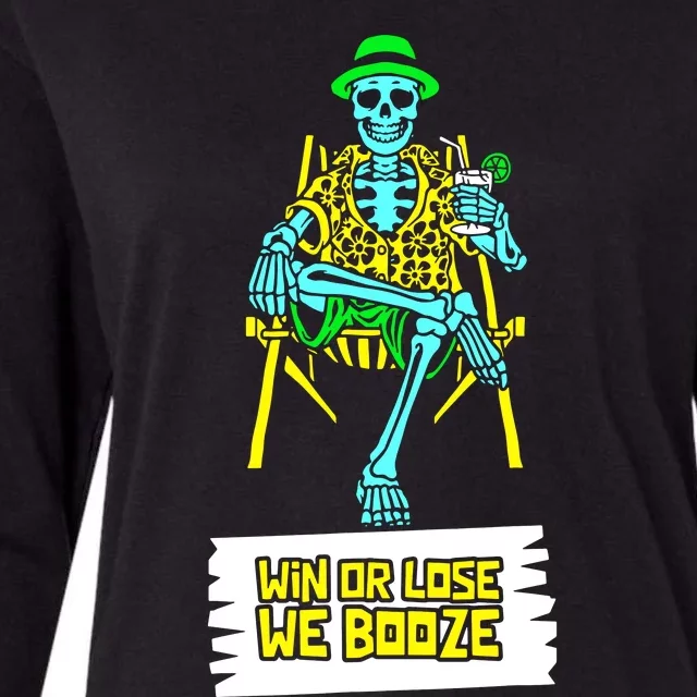 Win Or Lose We Booze Womens Cotton Relaxed Long Sleeve T-Shirt