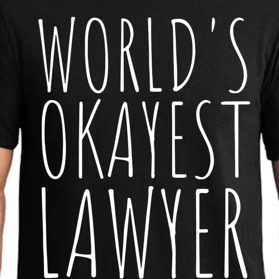 Worlds Okayest Lawyer Funny Attorney Pajama Set