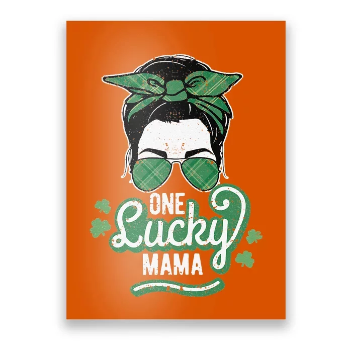 One Lucky Mama St Patricks Day Groovy Lucky Mom Irish Mommy Shamrock  Luckiest Mama Poster for Sale by HalloweenGift