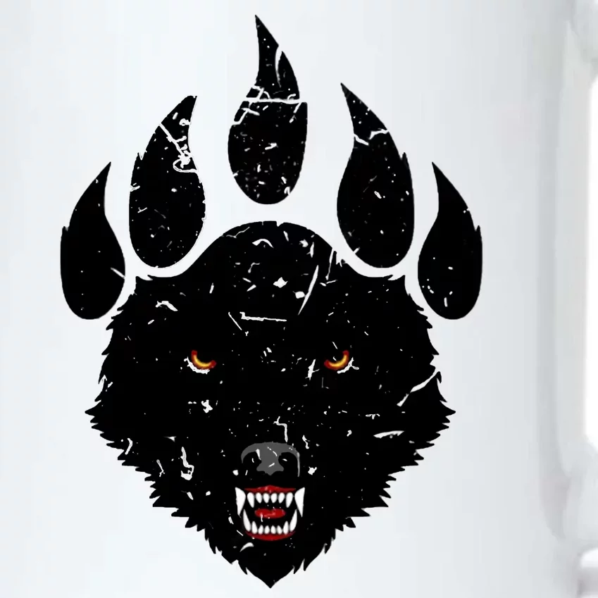 Wolf Claw Imprint Face Black Color Changing Mug