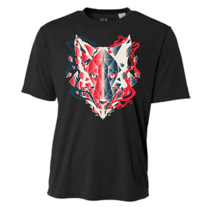 Wolf Head Polygonal Cooling Performance Crew T-Shirt