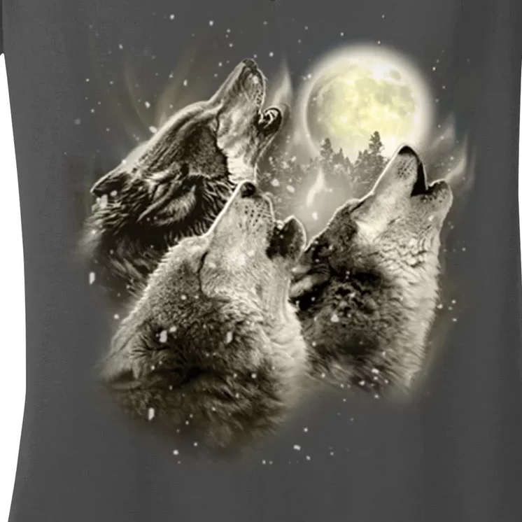 Wolf Howl Women's V-Neck T-Shirt