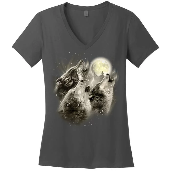 Wolf Howl Women's V-Neck T-Shirt