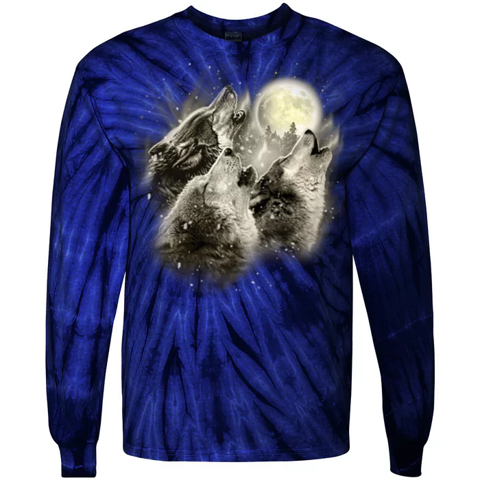 Wolf Howl Tie-Dye Long Sleeve Shirt