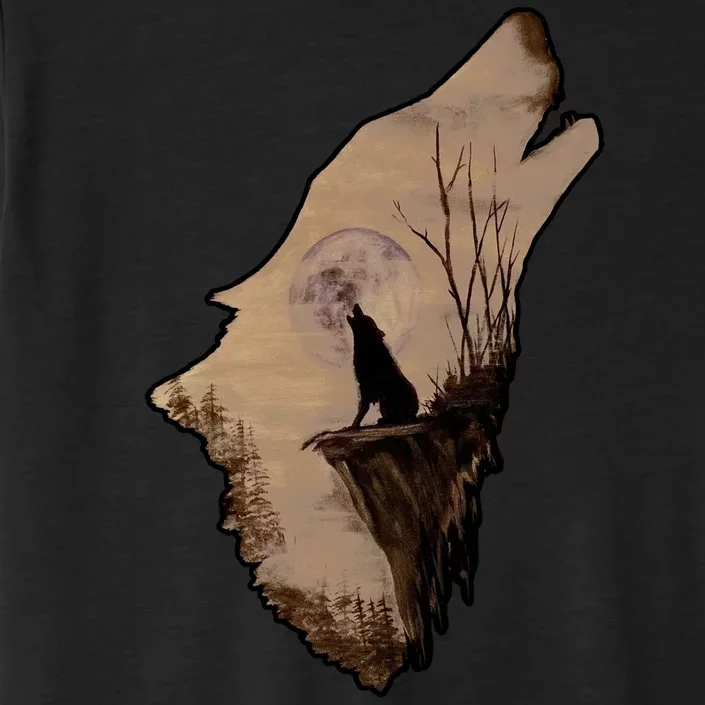 Wolf Howling Alone ChromaSoft Performance T-Shirt