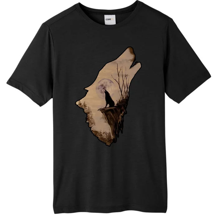 Wolf Howling Alone ChromaSoft Performance T-Shirt