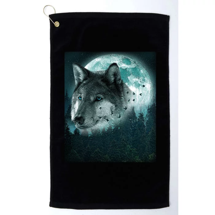 Wolf Moon Forest Wilderness Platinum Collection Golf Towel