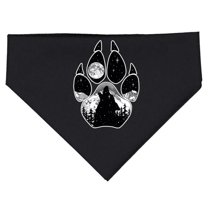 Wolf Paw Moon Howl USA-Made Doggie Bandana