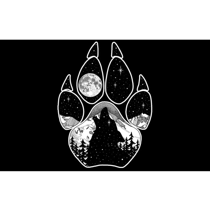 Wolf Paw Moon Howl Bumper Sticker