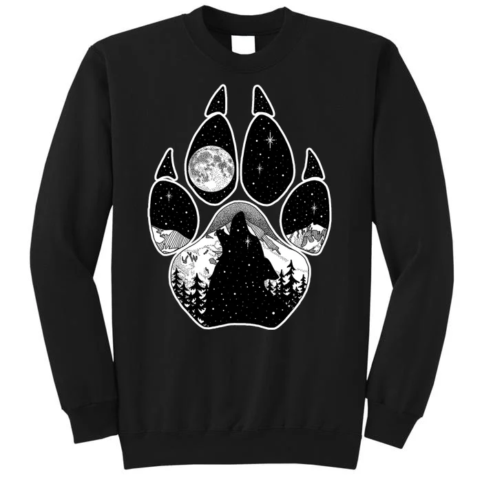 Wolf Paw Moon Howl Tall Sweatshirt